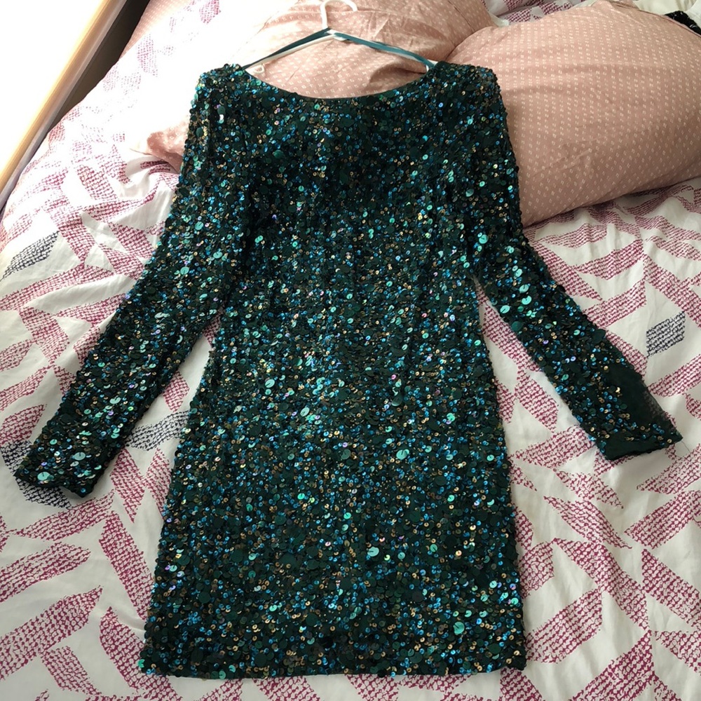 Sequence prom dress
